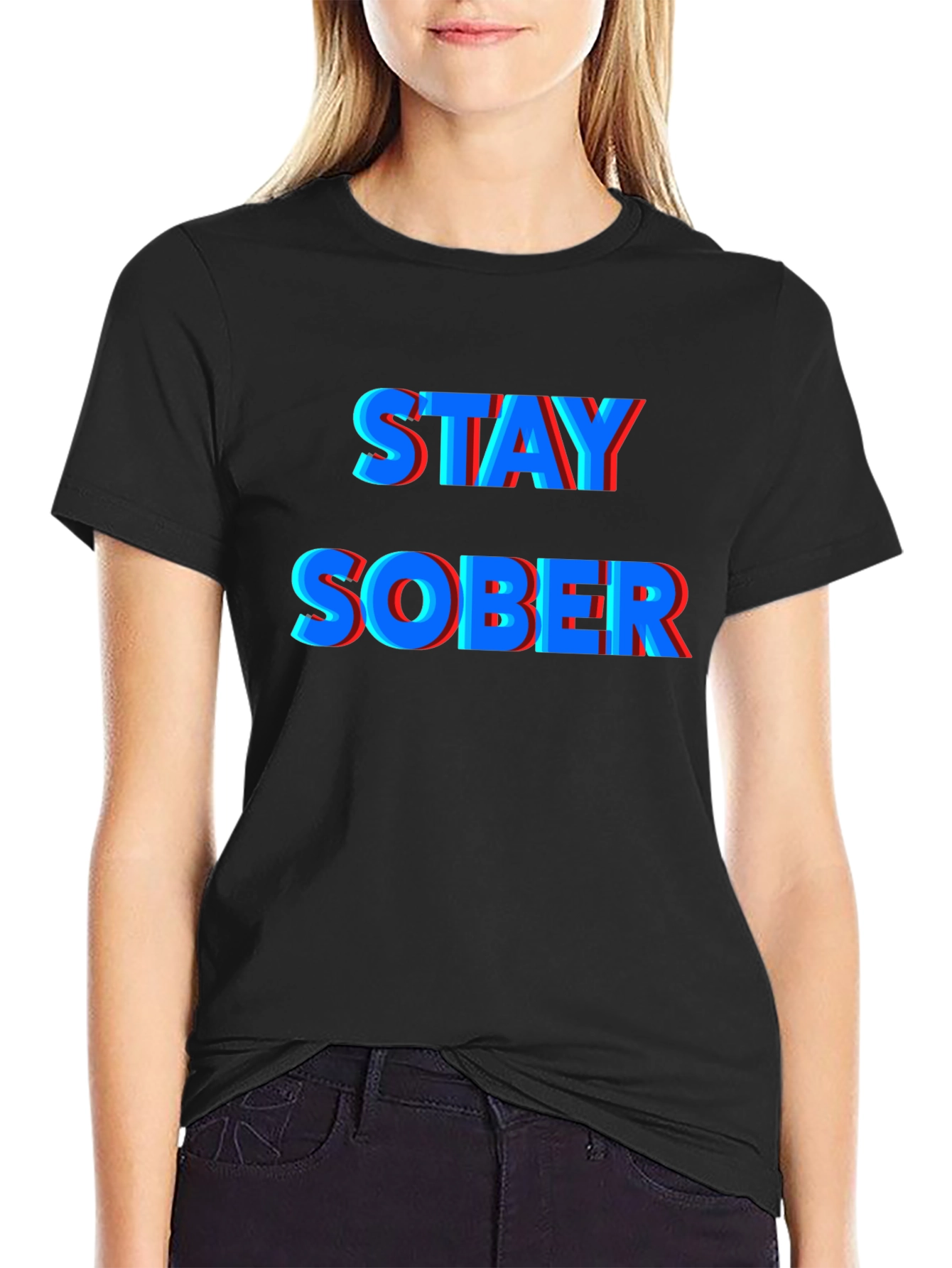 Stay Sober Graphic Tee - Black
