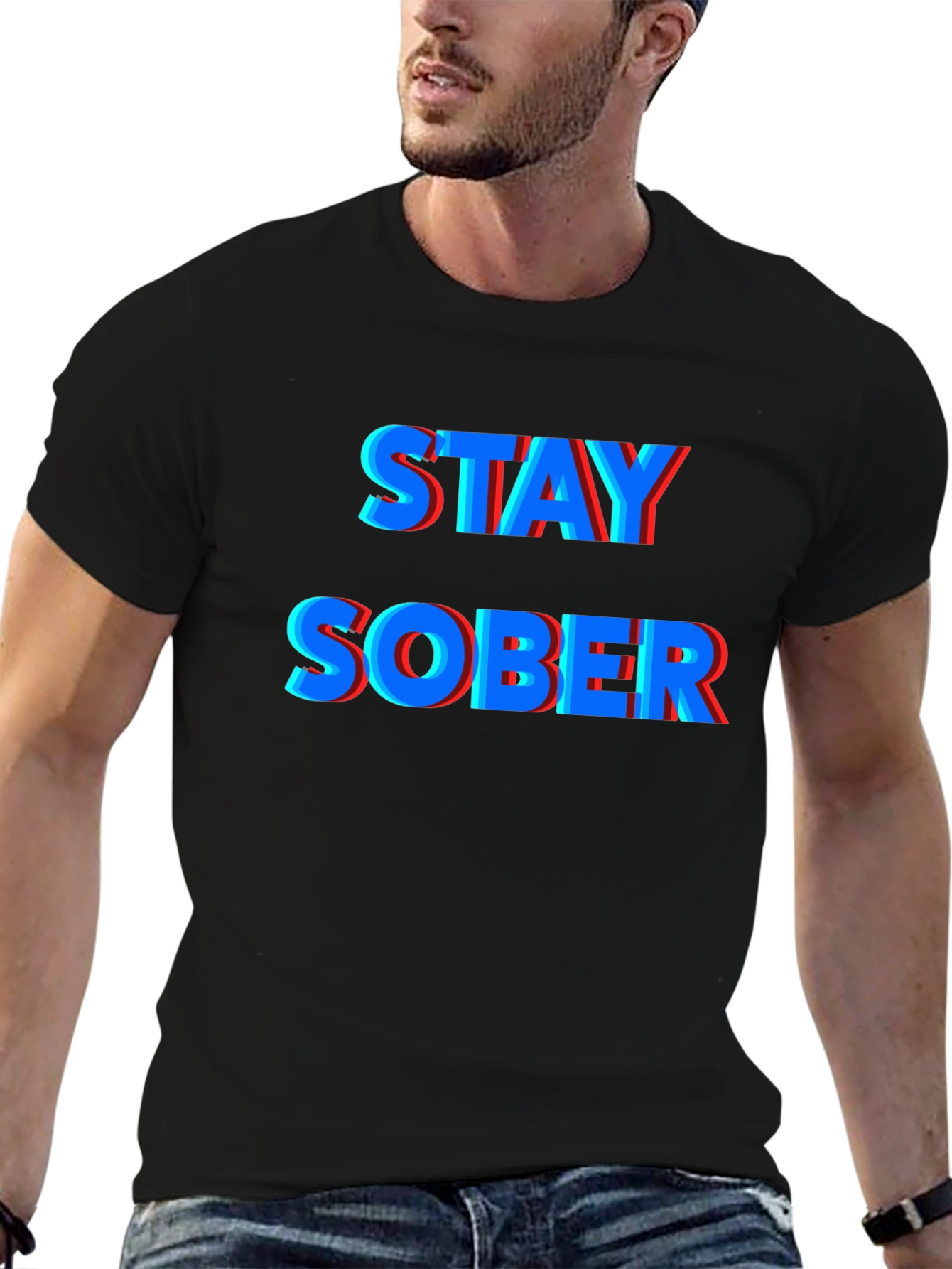 Stay Sober Graphic Tee - Black