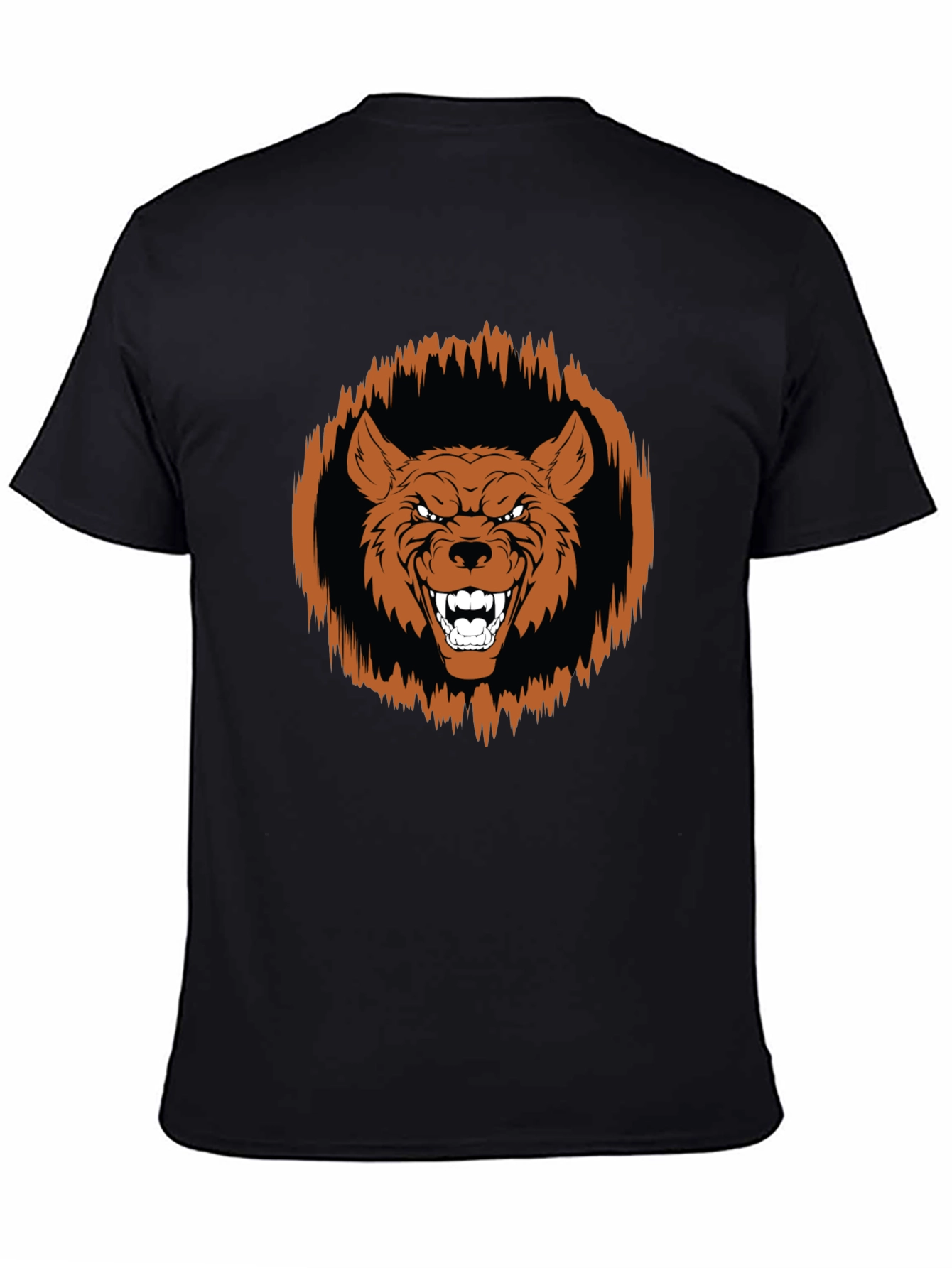 Fierce Wolf Graphic Tee - Black