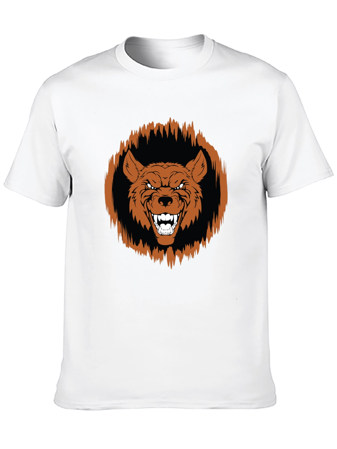 Fierce Wolf Graphic Tee - Black