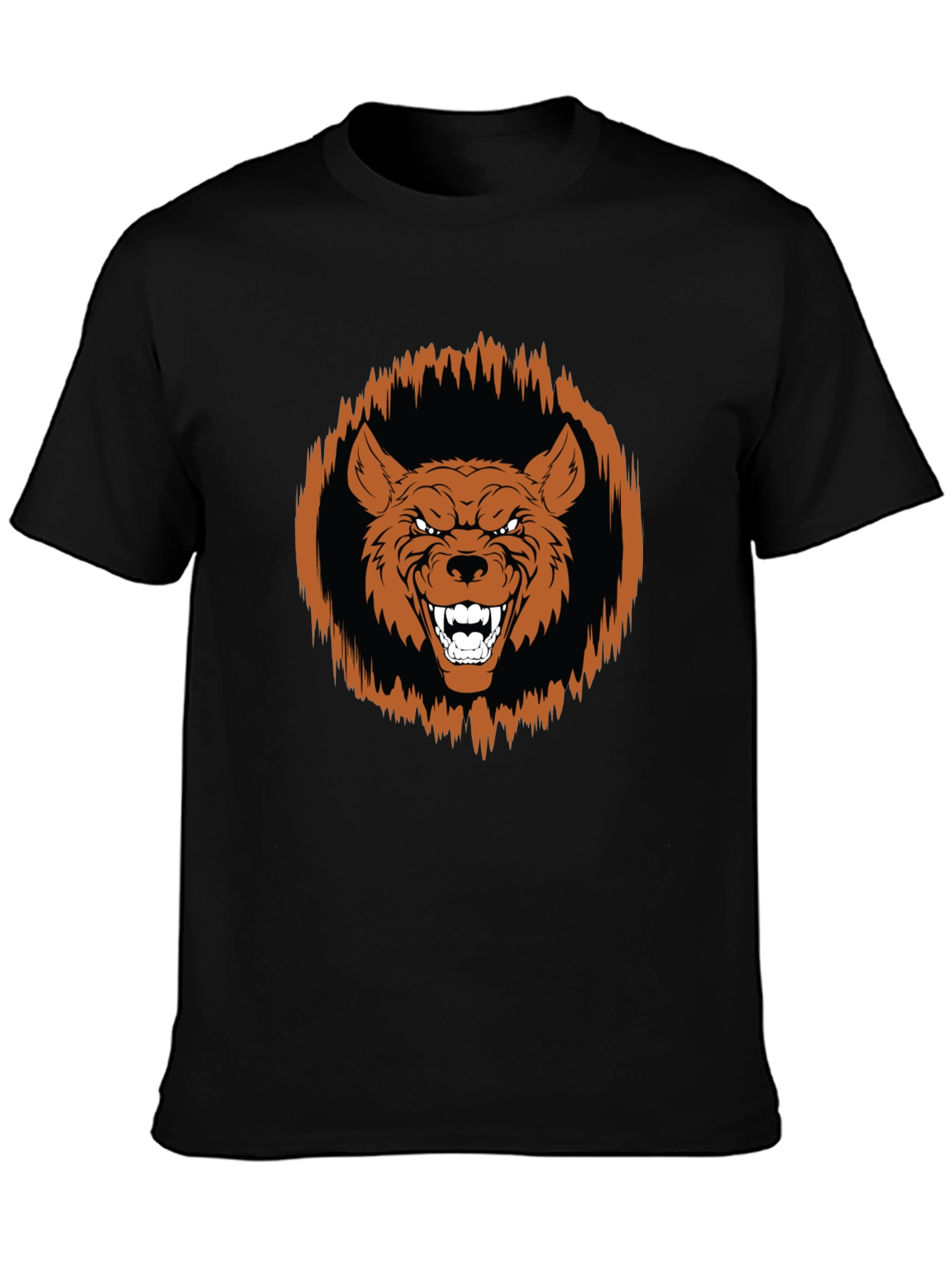 Fierce Wolf Graphic Tee - Black