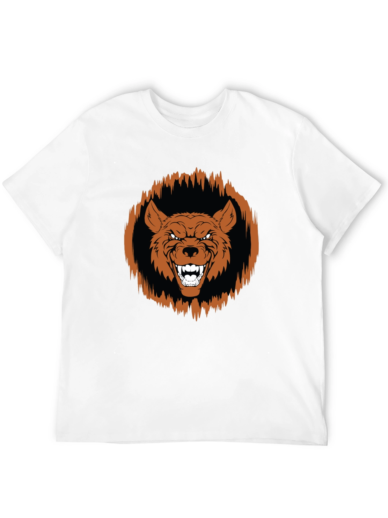 Fierce Wolf Graphic Tee - Black