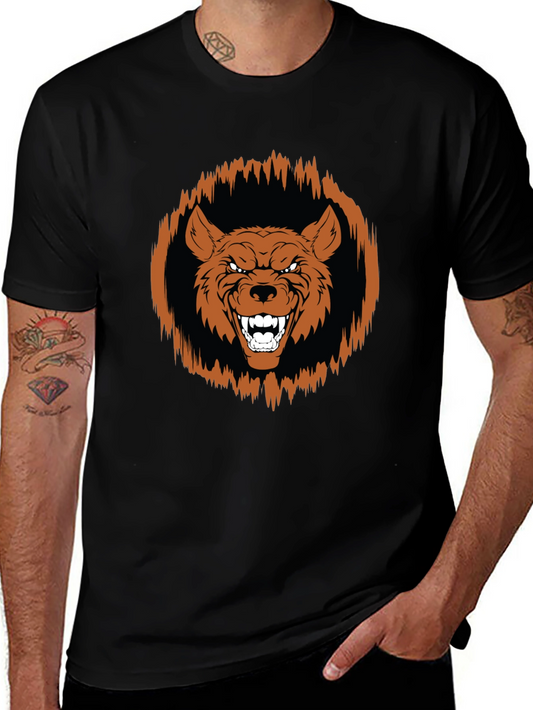 Fierce Wolf Graphic Tee - Black