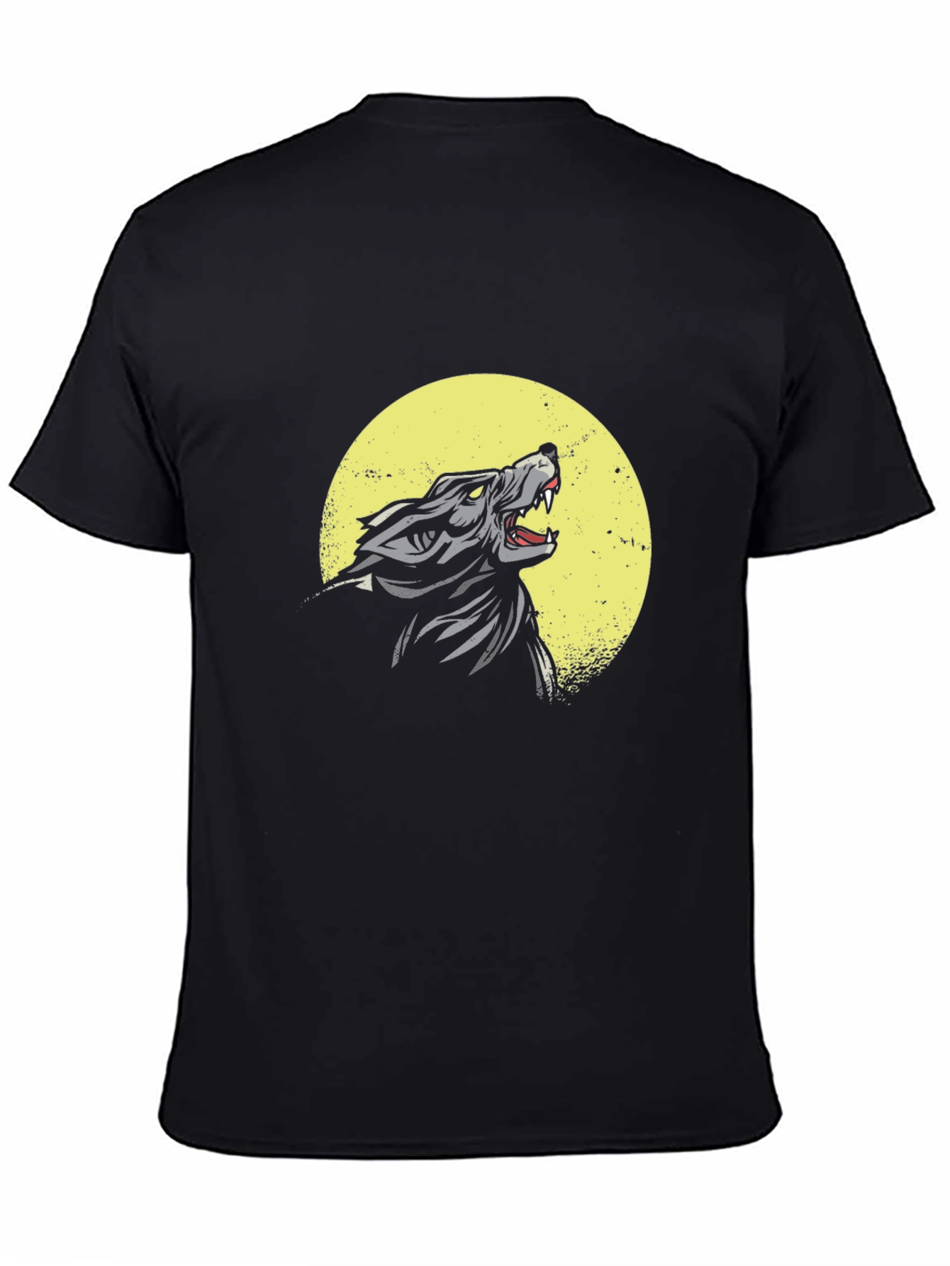Wolf Howling at Moon Graphic T-Shirt