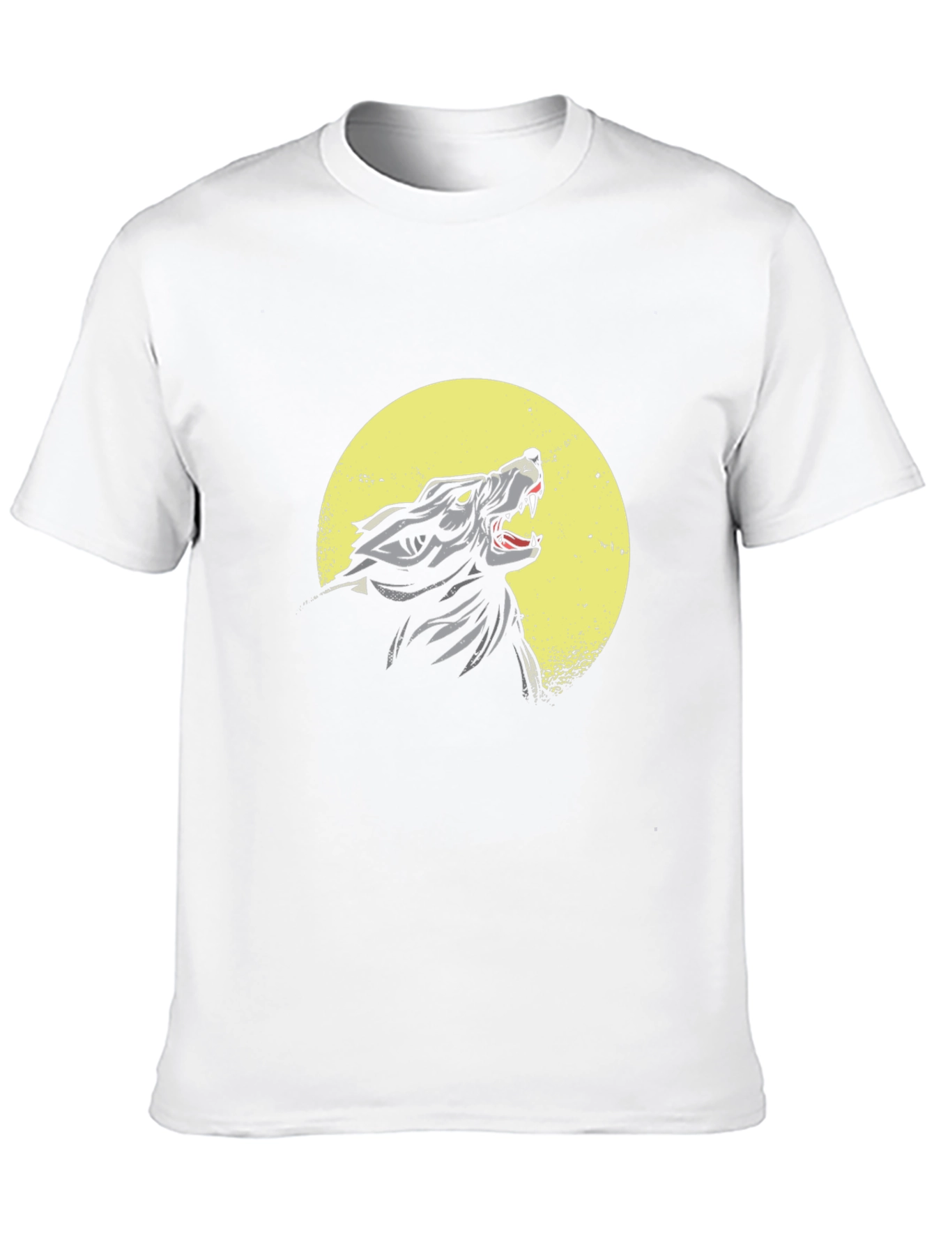 Wolf Howling at Moon Graphic T-Shirt