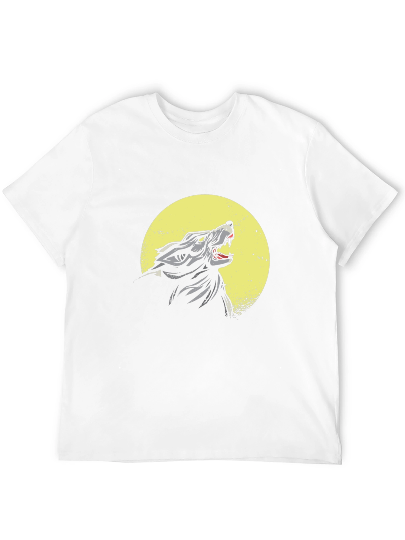 Wolf Howling at Moon Graphic T-Shirt