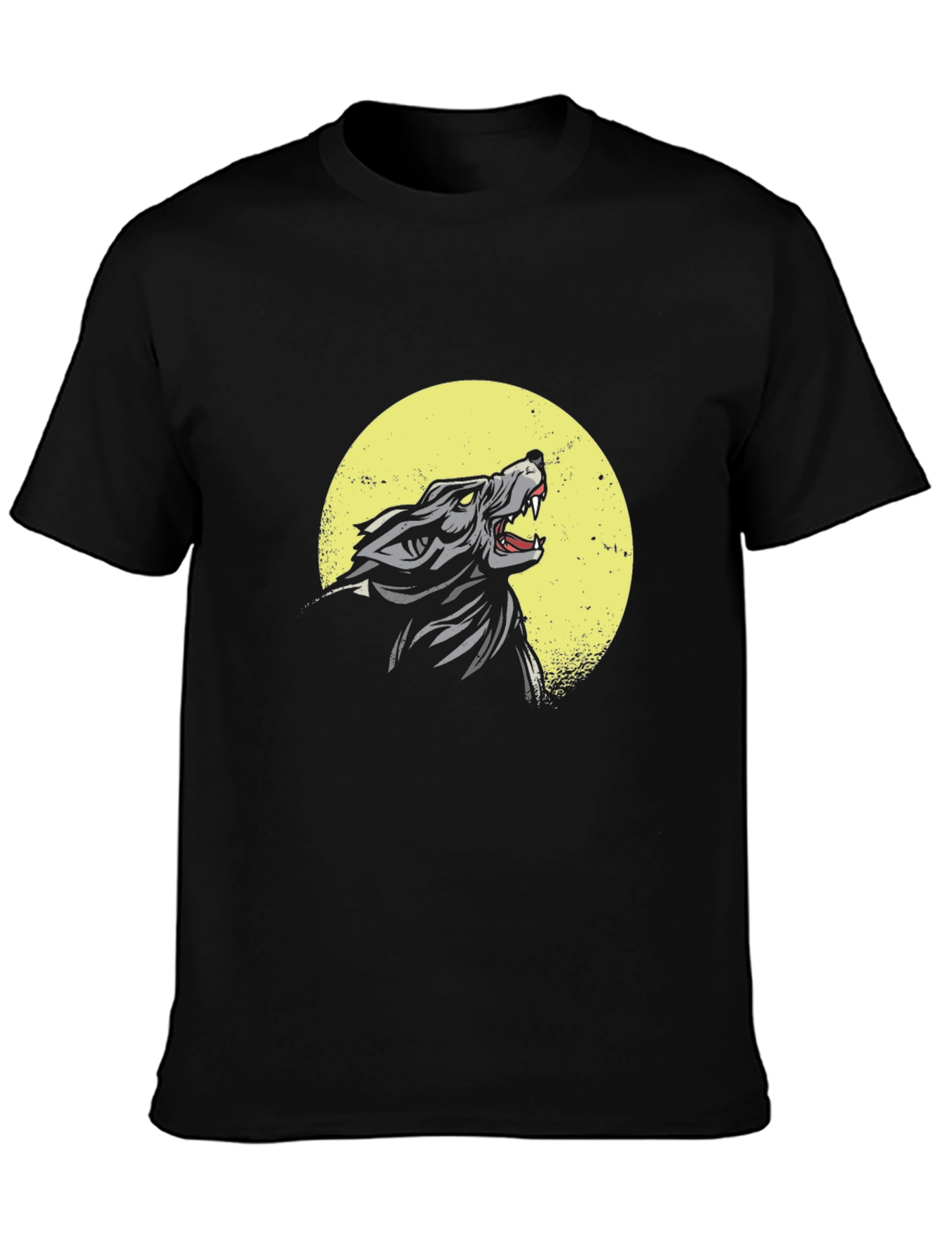 Wolf Howling at Moon Graphic T-Shirt
