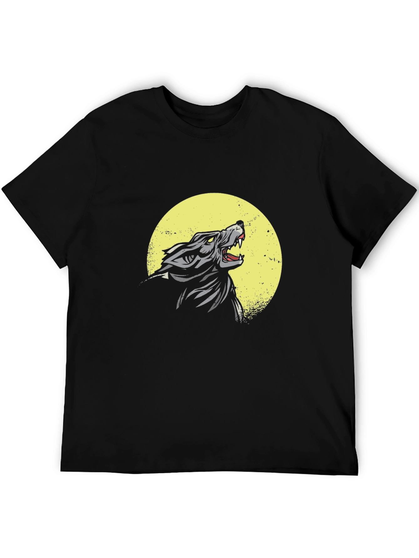 Wolf Howling at Moon Graphic T-Shirt
