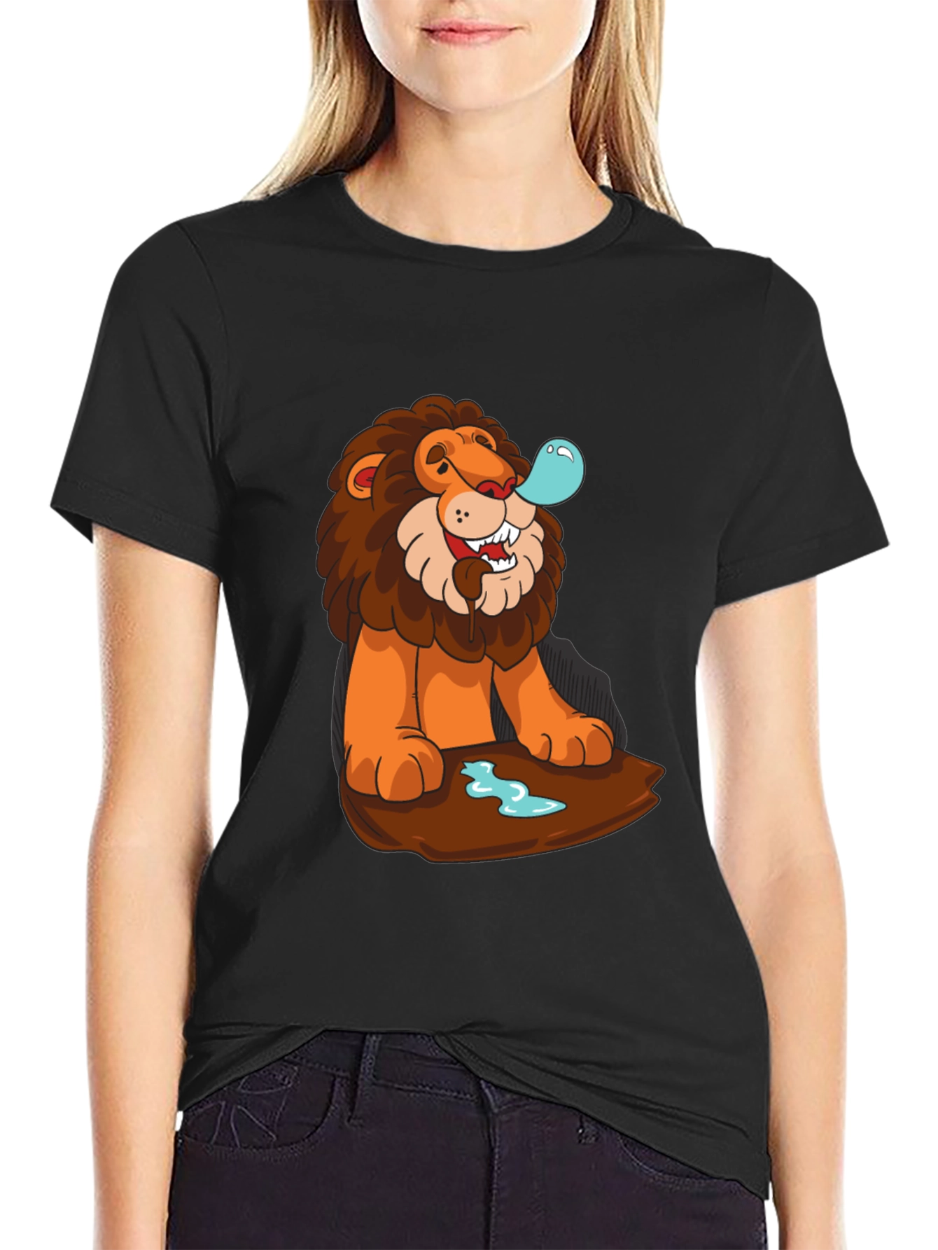 Lion Bubble T-Shirt - Cool Cartoon Graphic Tee