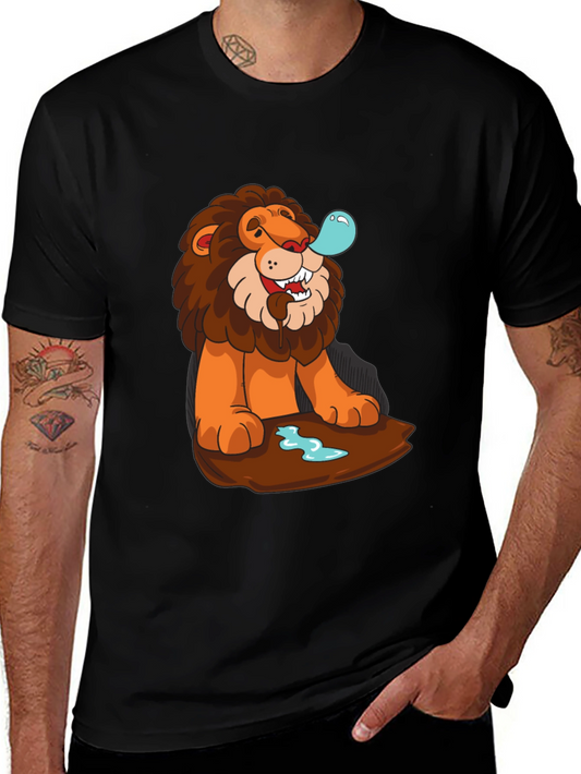 Lion Bubble T-Shirt - Cool Cartoon Graphic Tee