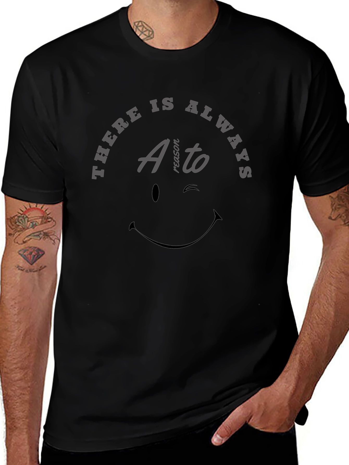Always a Reason Graphic Tee - Mens Black T-Shirt