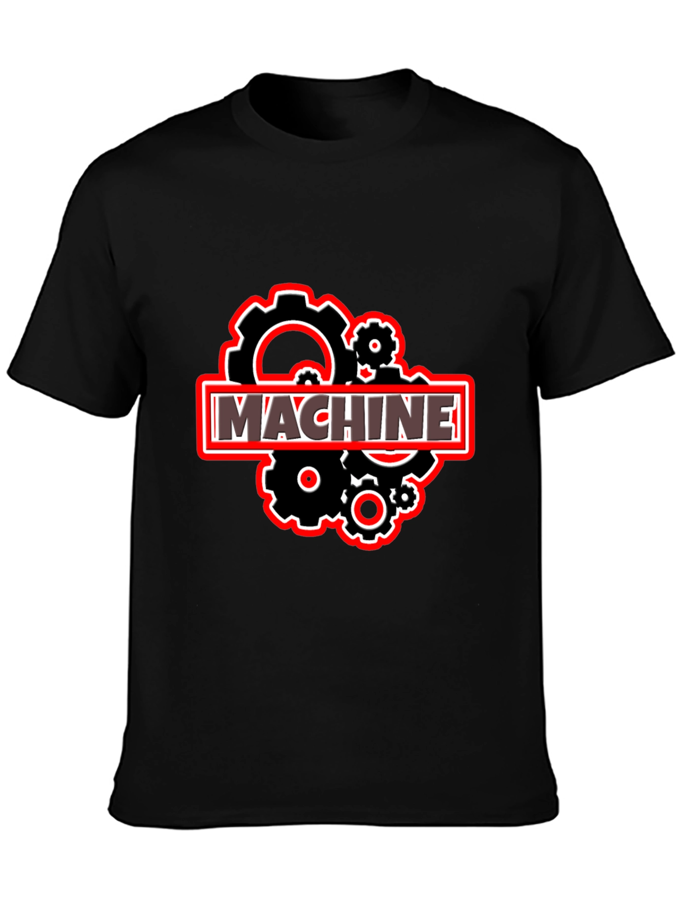 Machine Gears Graphic T-Shirt - Black Cotton Tee