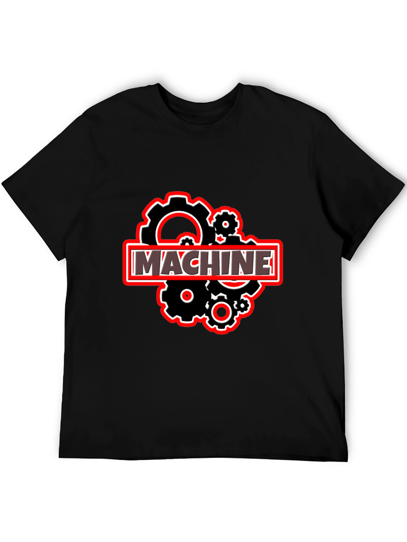 Machine Gears Graphic T-Shirt - Black Cotton Tee