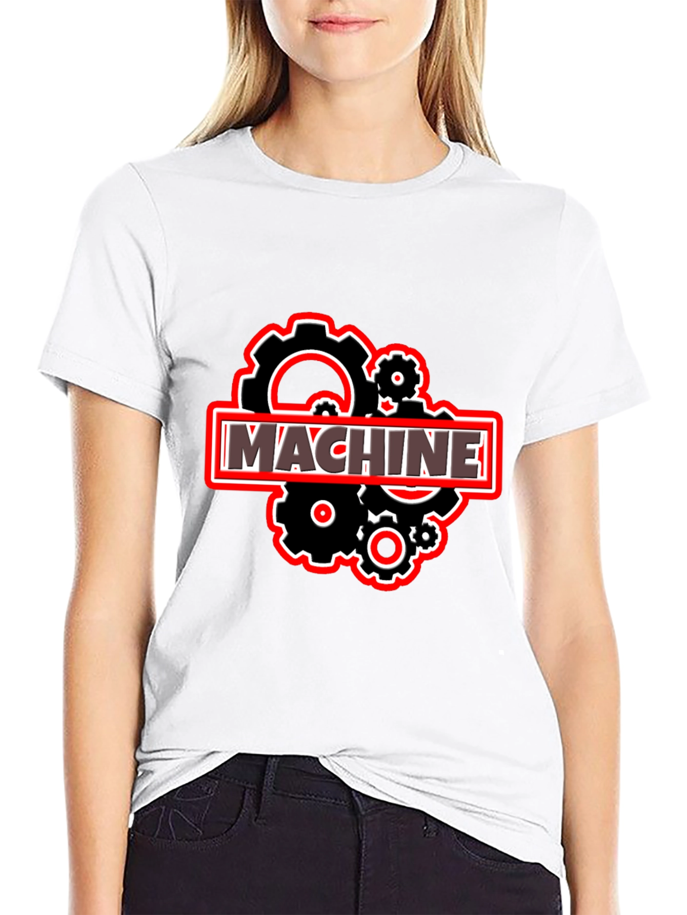 Machine Gears Graphic T-Shirt - Black Cotton Tee