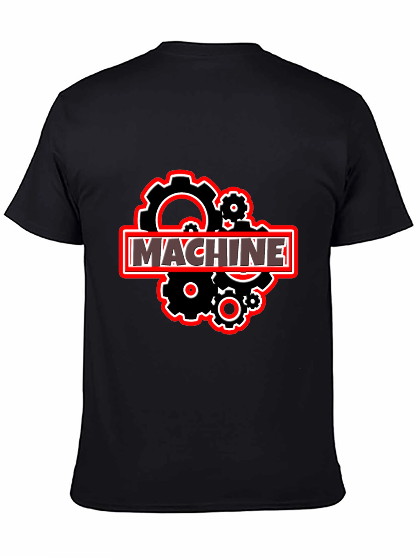 Machine Gears Graphic T-Shirt - Black Cotton Tee
