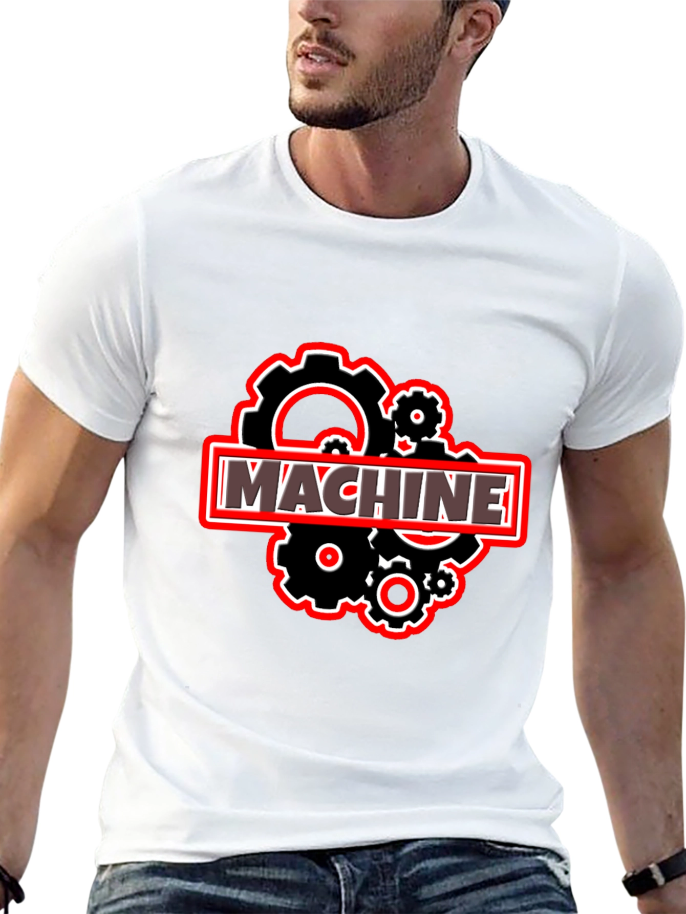 Machine Gears Graphic T-Shirt - Black Cotton Tee