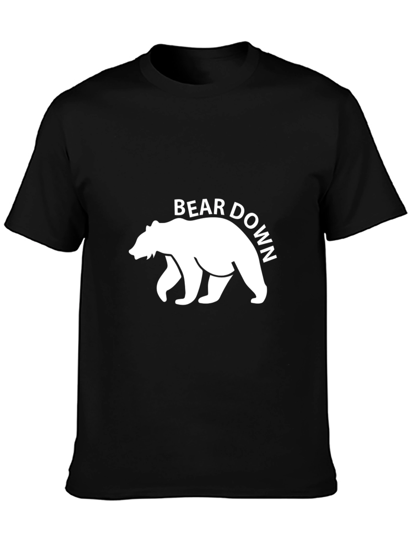 Bear Down Graphic Tee - Black Casual T-Shirt