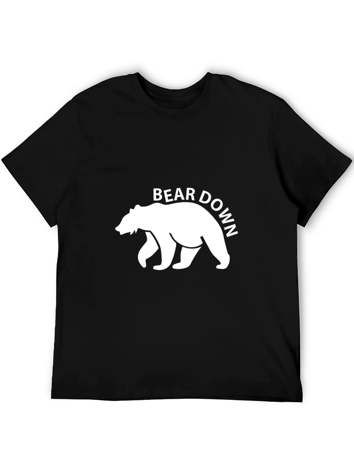 Bear Down Graphic Tee - Black Casual T-Shirt