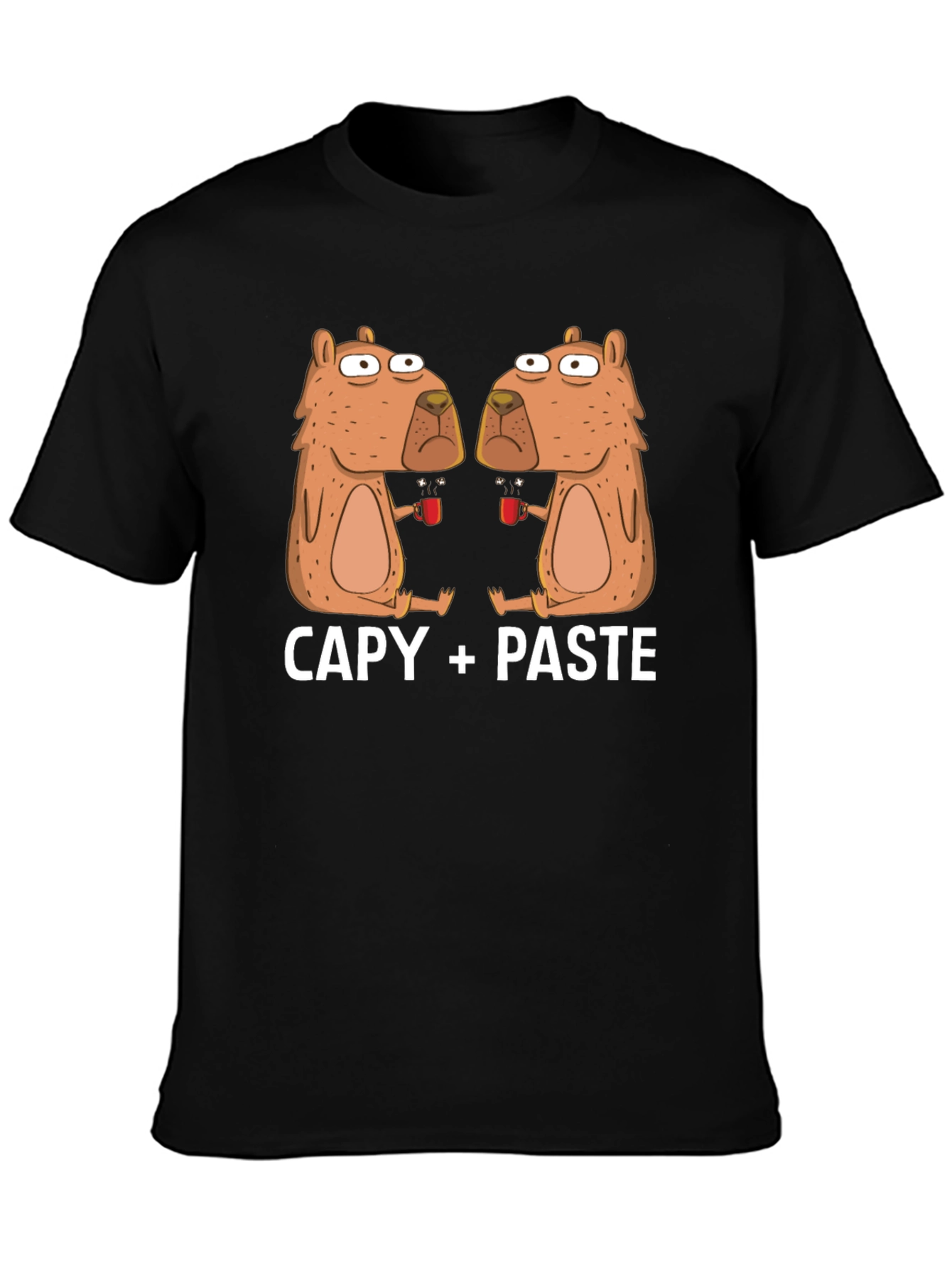 Capy Copy+Paste Graphic T-Shirt - Funny Capybara Tee