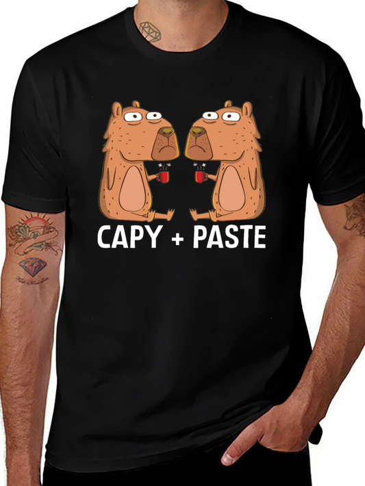 Capy Copy+Paste Graphic T-Shirt - Funny Capybara Tee