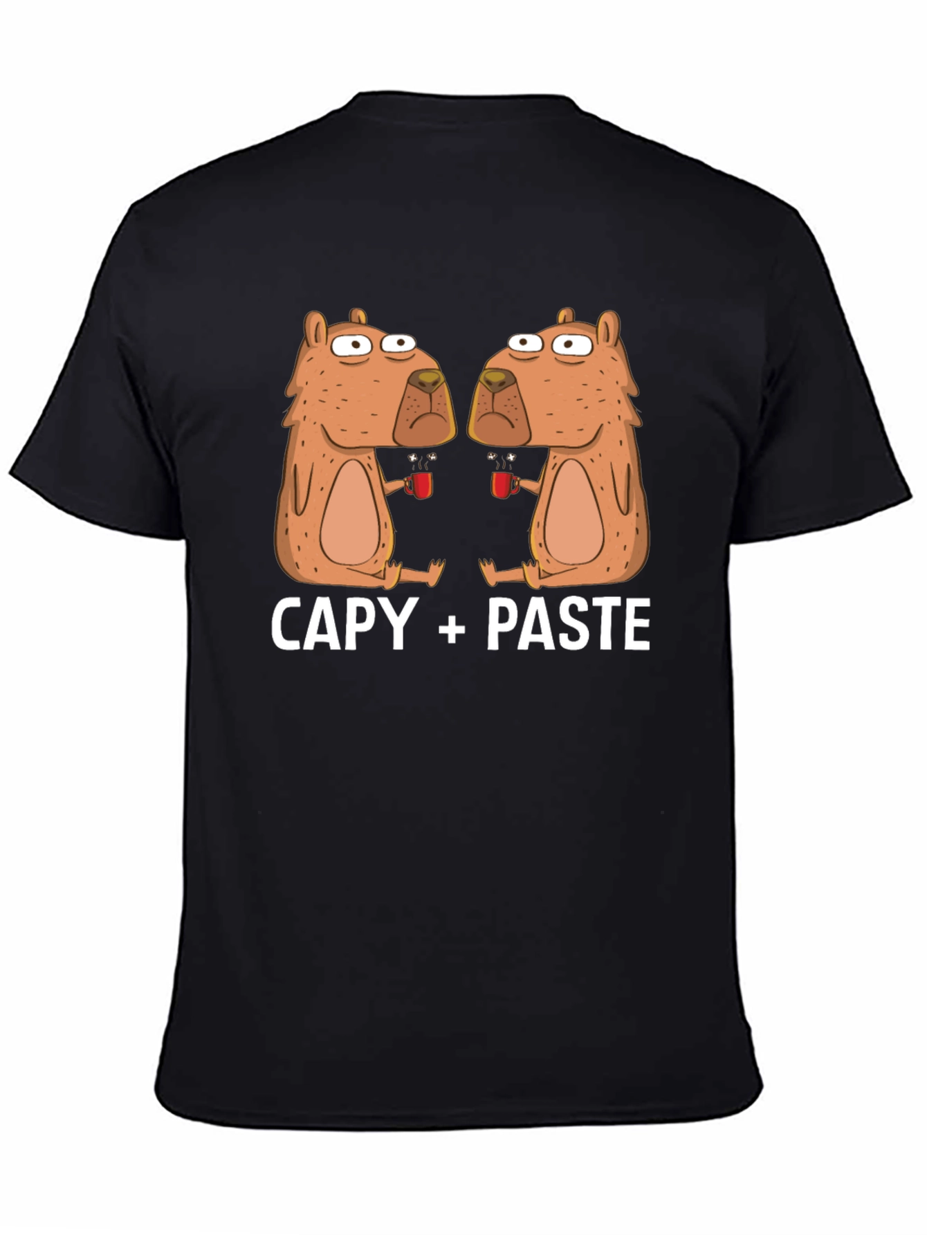 Capy Copy+Paste Graphic T-Shirt - Funny Capybara Tee
