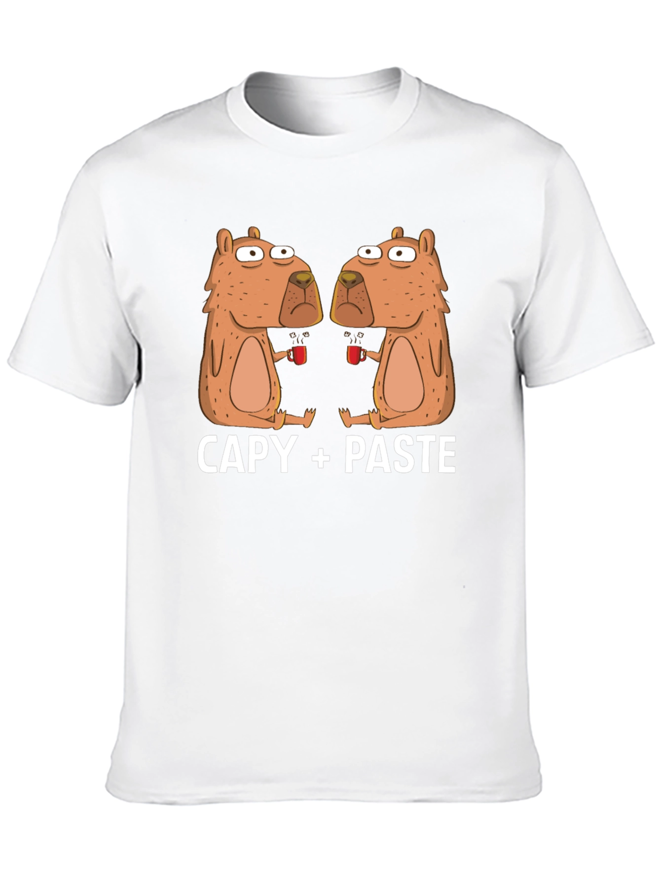 Capy Copy+Paste Graphic T-Shirt - Funny Capybara Tee