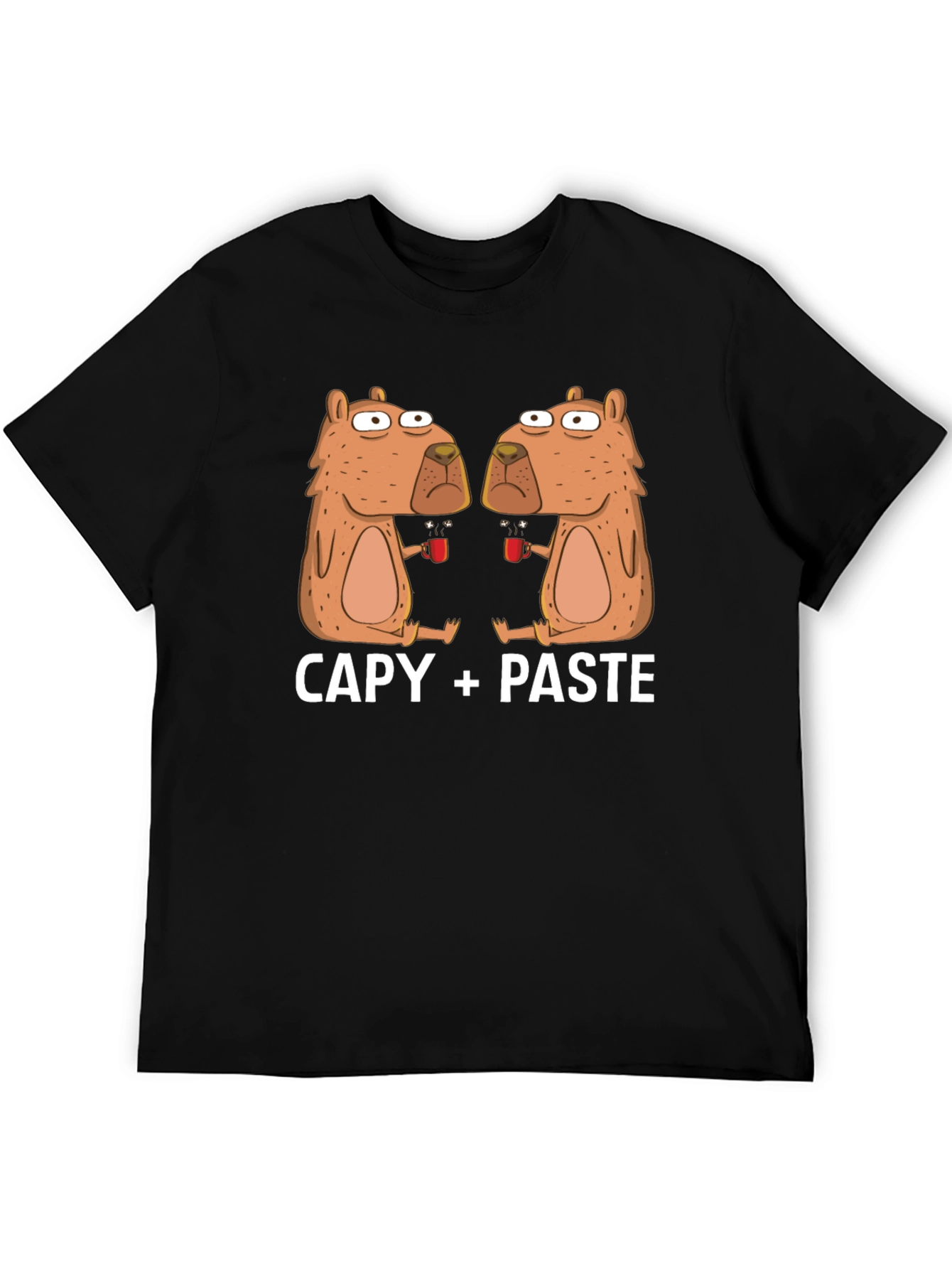 Capy Copy+Paste Graphic T-Shirt - Funny Capybara Tee