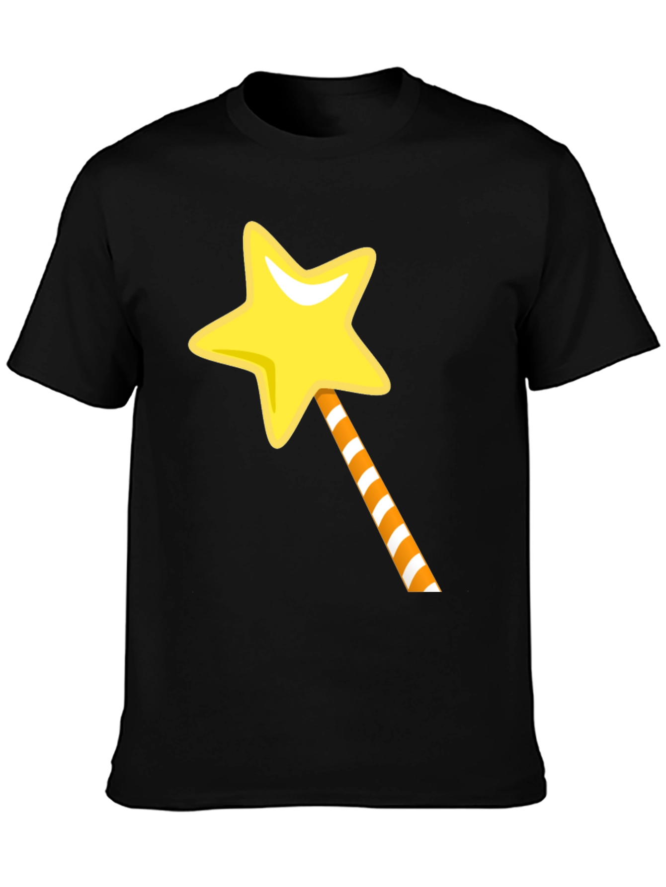 Magical Star Wand Graphic Tee - Black