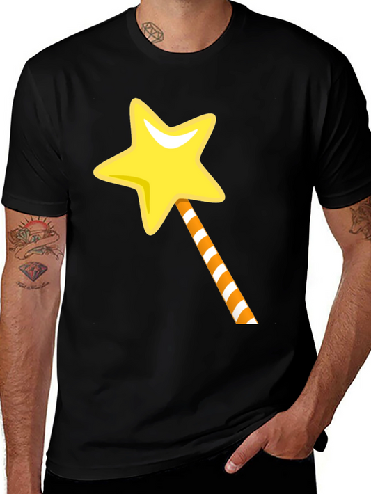 Magical Star Wand Graphic Tee - Black