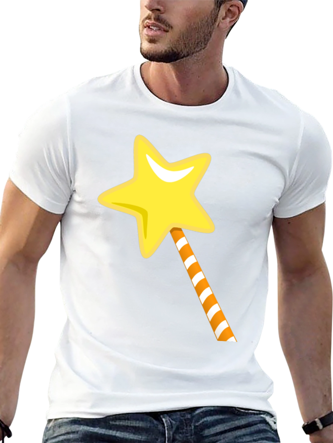 Magical Star Wand Graphic Tee - Black