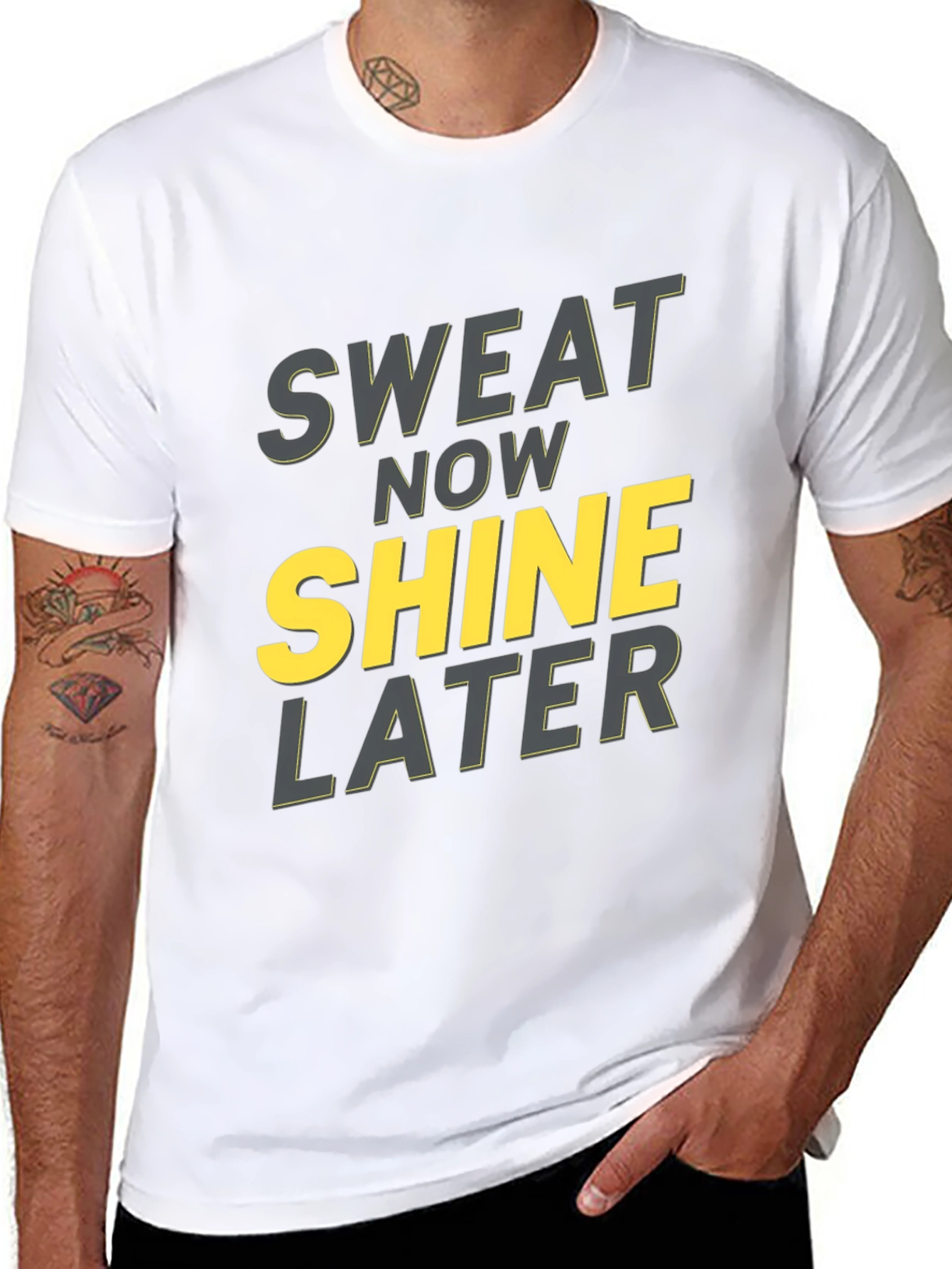 Sweat Now Shine Later Graphic T-Shirt - Black