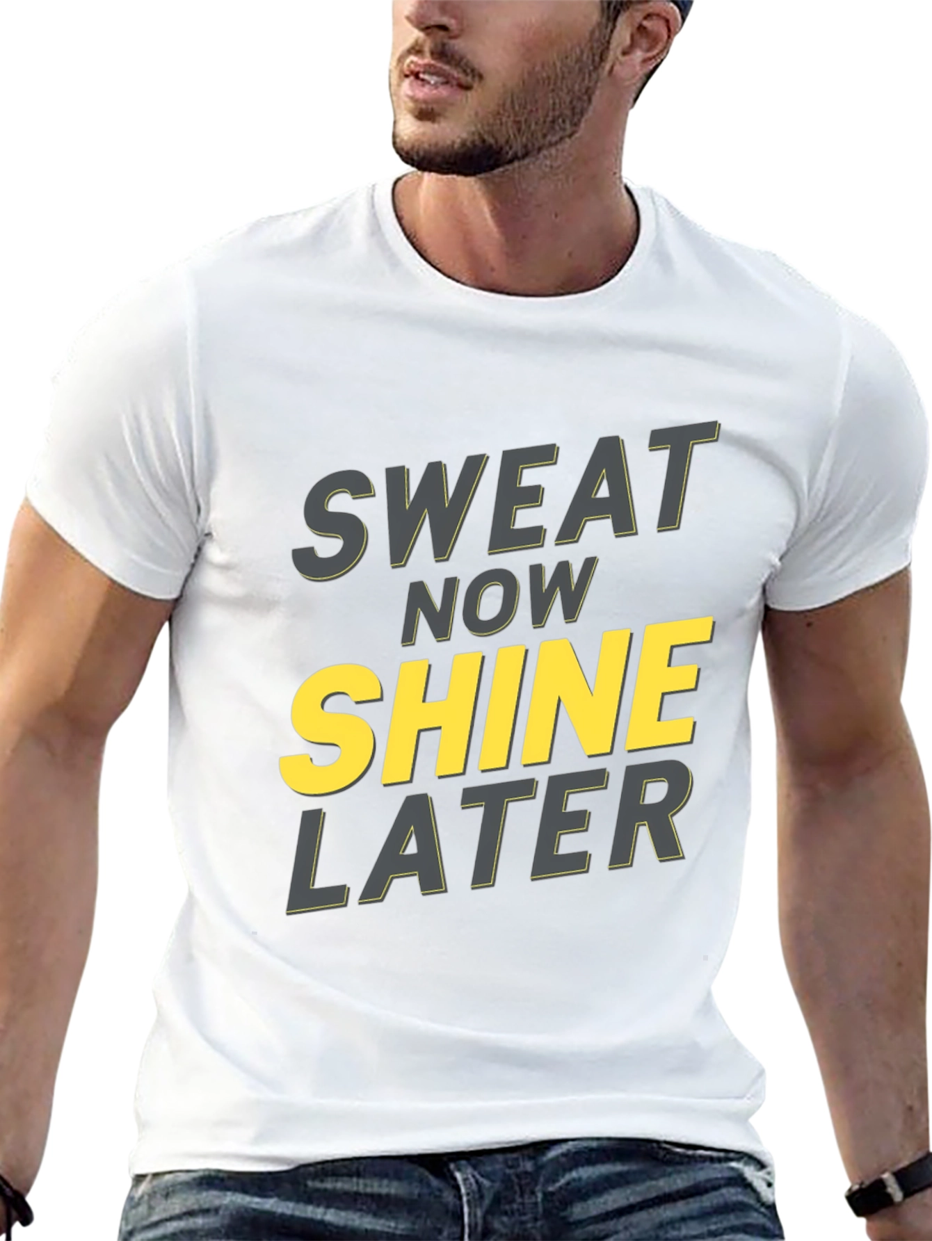 Sweat Now Shine Later Graphic T-Shirt - Black