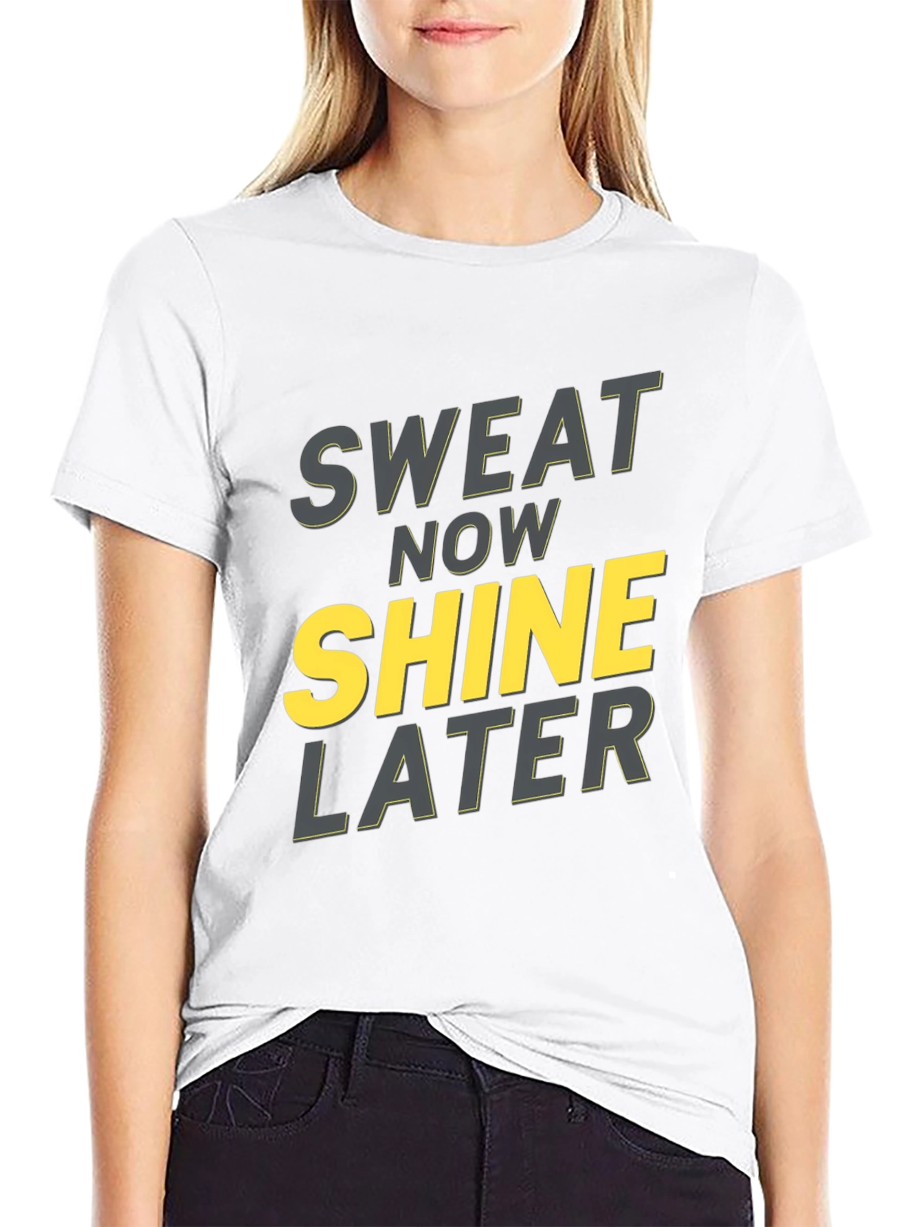 Sweat Now Shine Later Graphic T-Shirt - Black