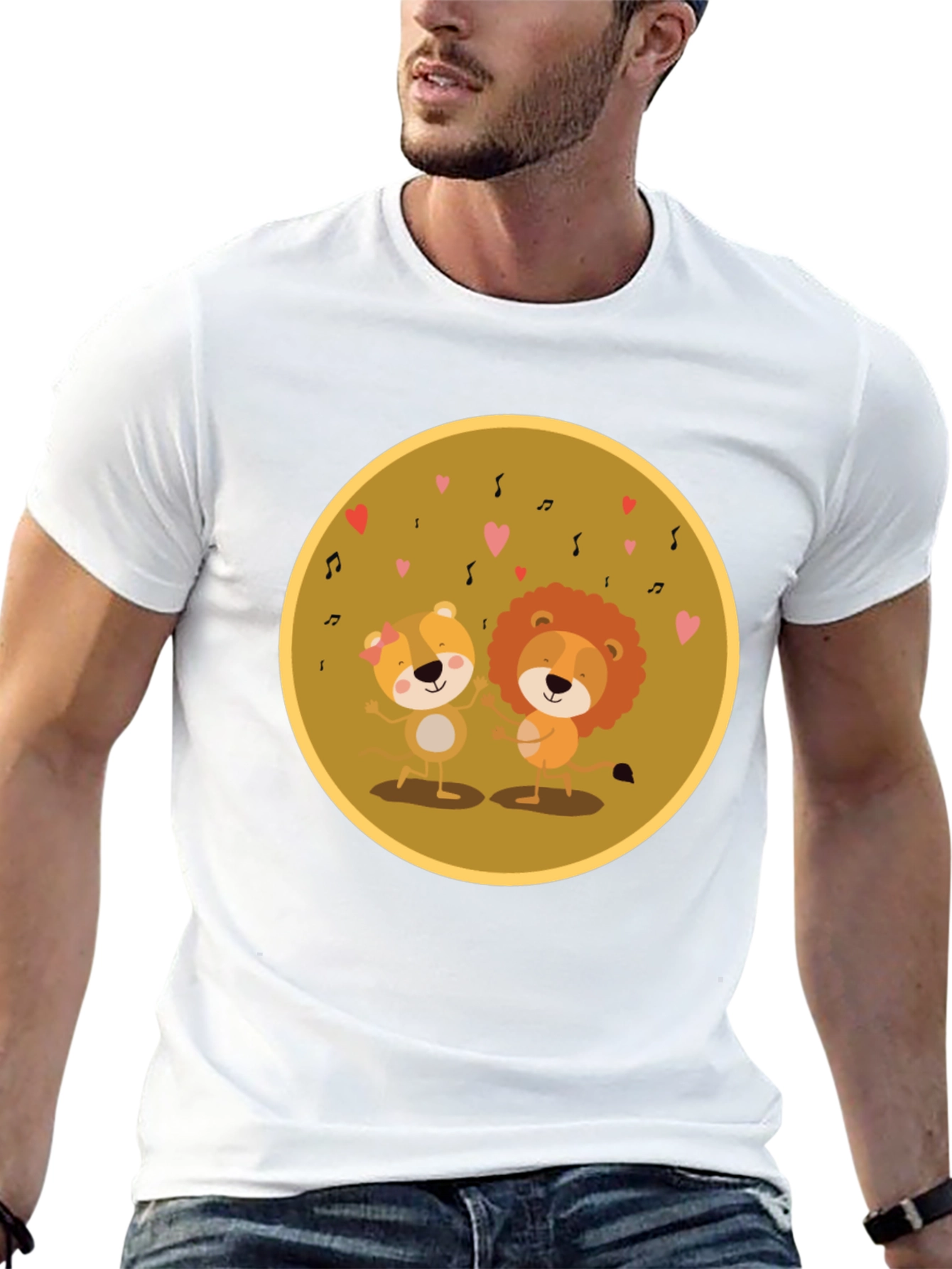 Lion & Bear Love Music T-Shirt