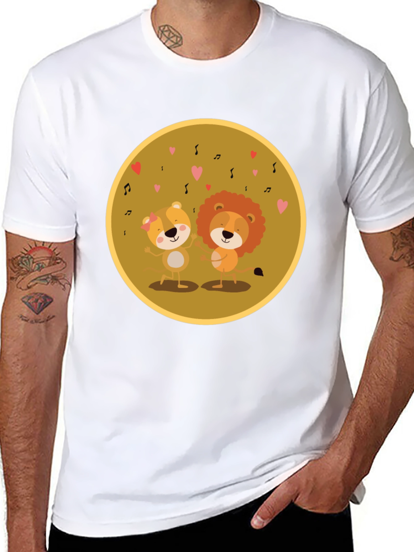 Lion & Bear Love Music T-Shirt