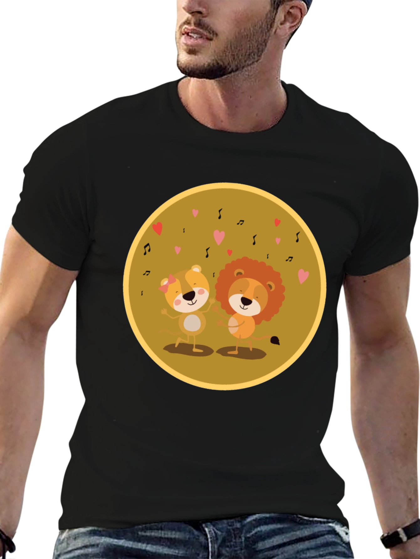 Lion & Bear Love Music T-Shirt