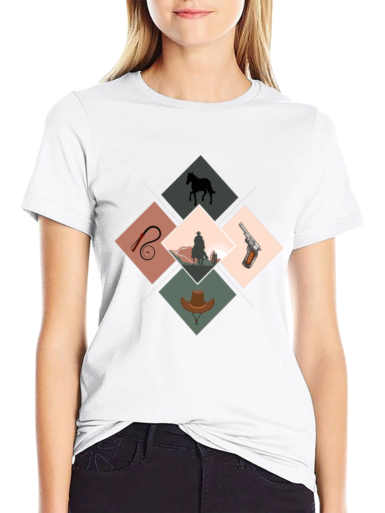 Western Theme Graphic Print Tee
