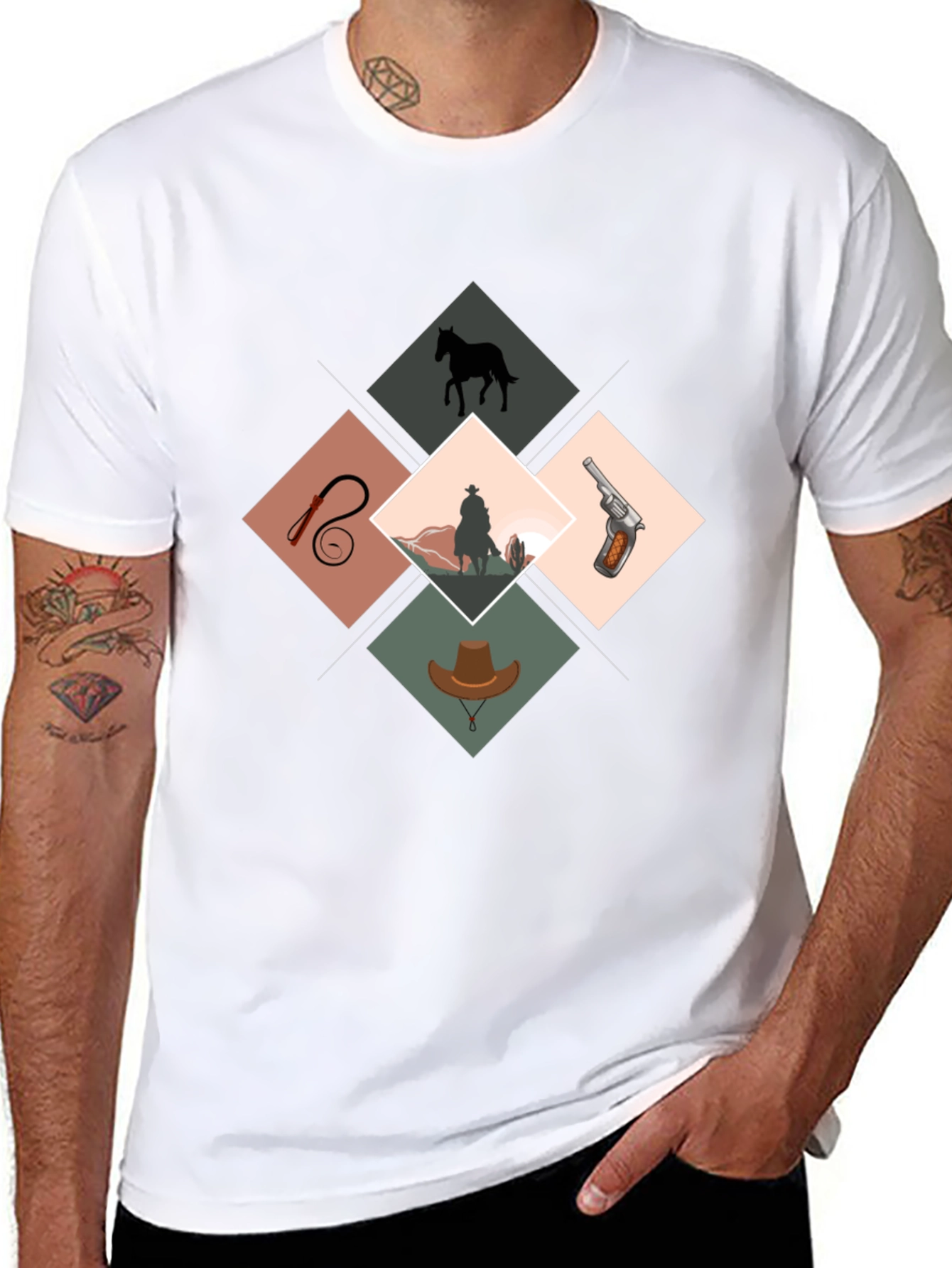 Western Theme Graphic Print Tee