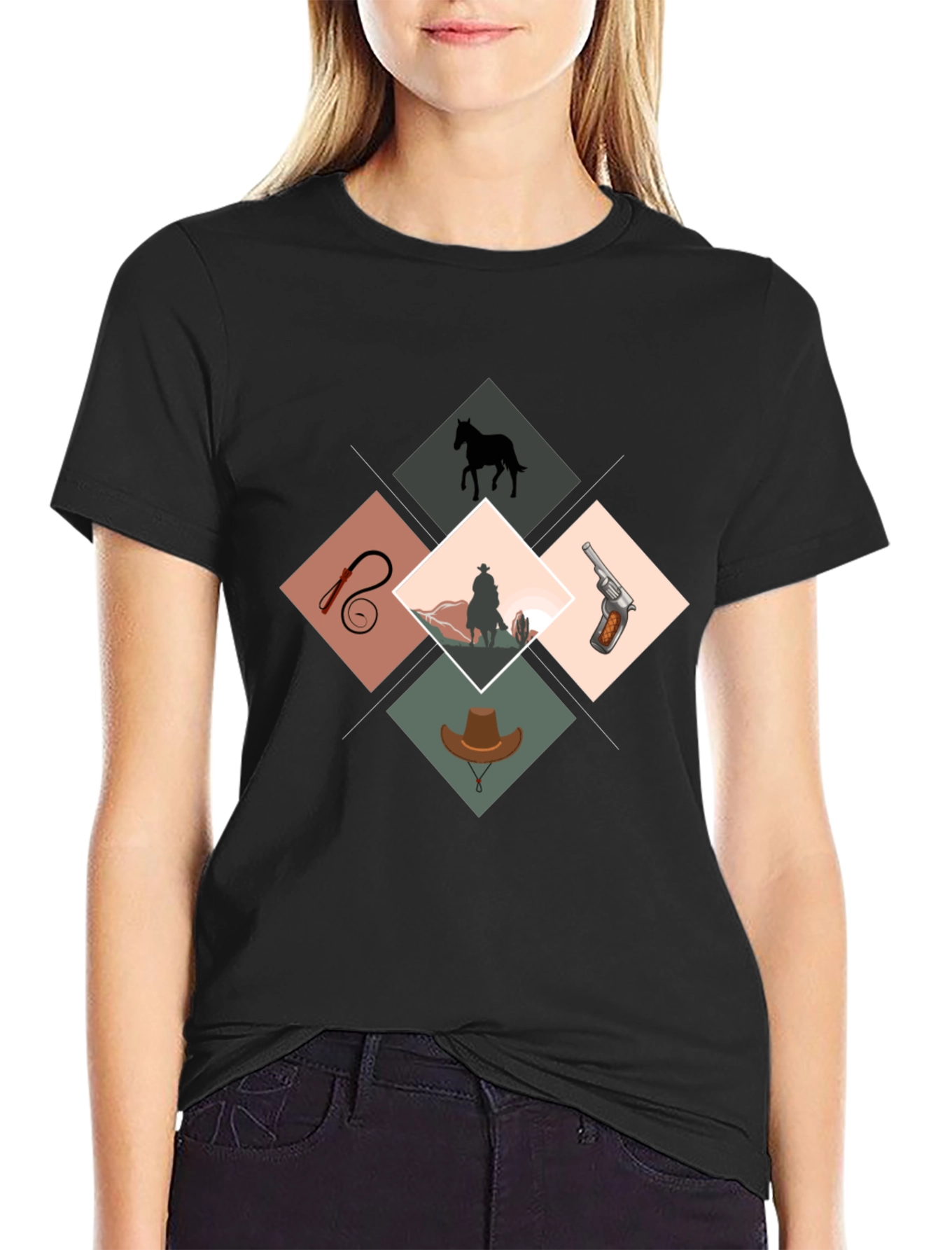 Western Theme Graphic Print Tee