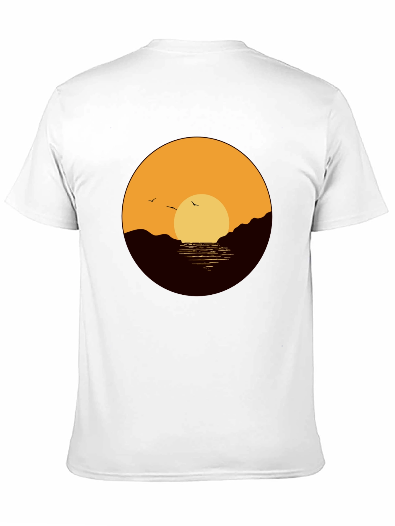 Sunset Graphic Tee - Black Casual Shirt