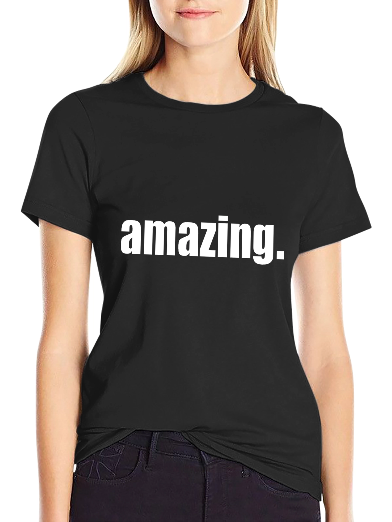 Amazing Graphic Tee - Black Cotton Casual Shirt