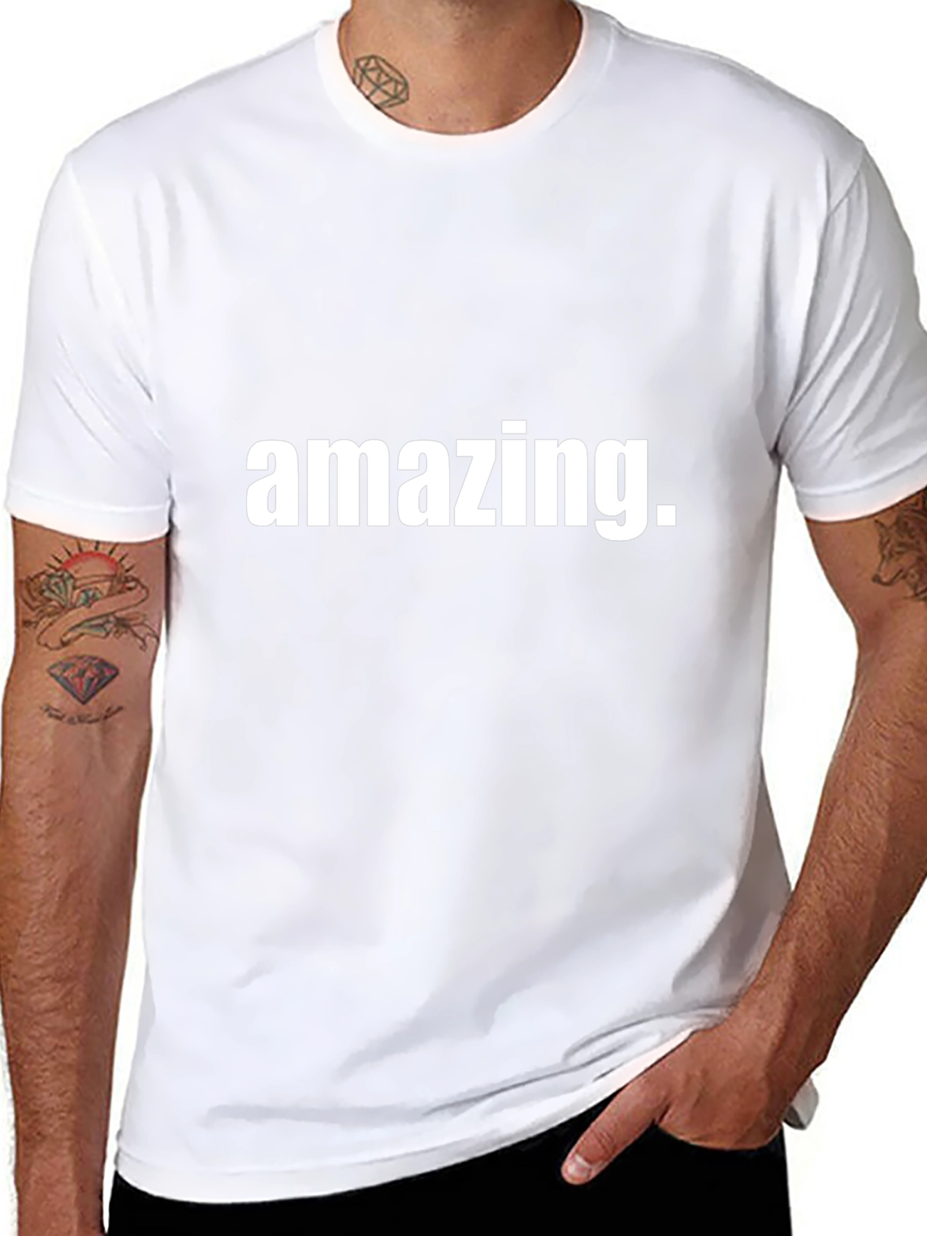 Amazing Graphic Tee - Black Cotton Casual Shirt