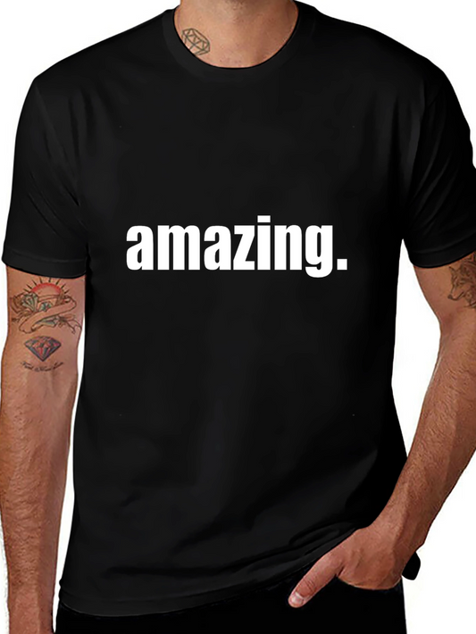 Amazing Graphic Tee - Black Cotton Casual Shirt