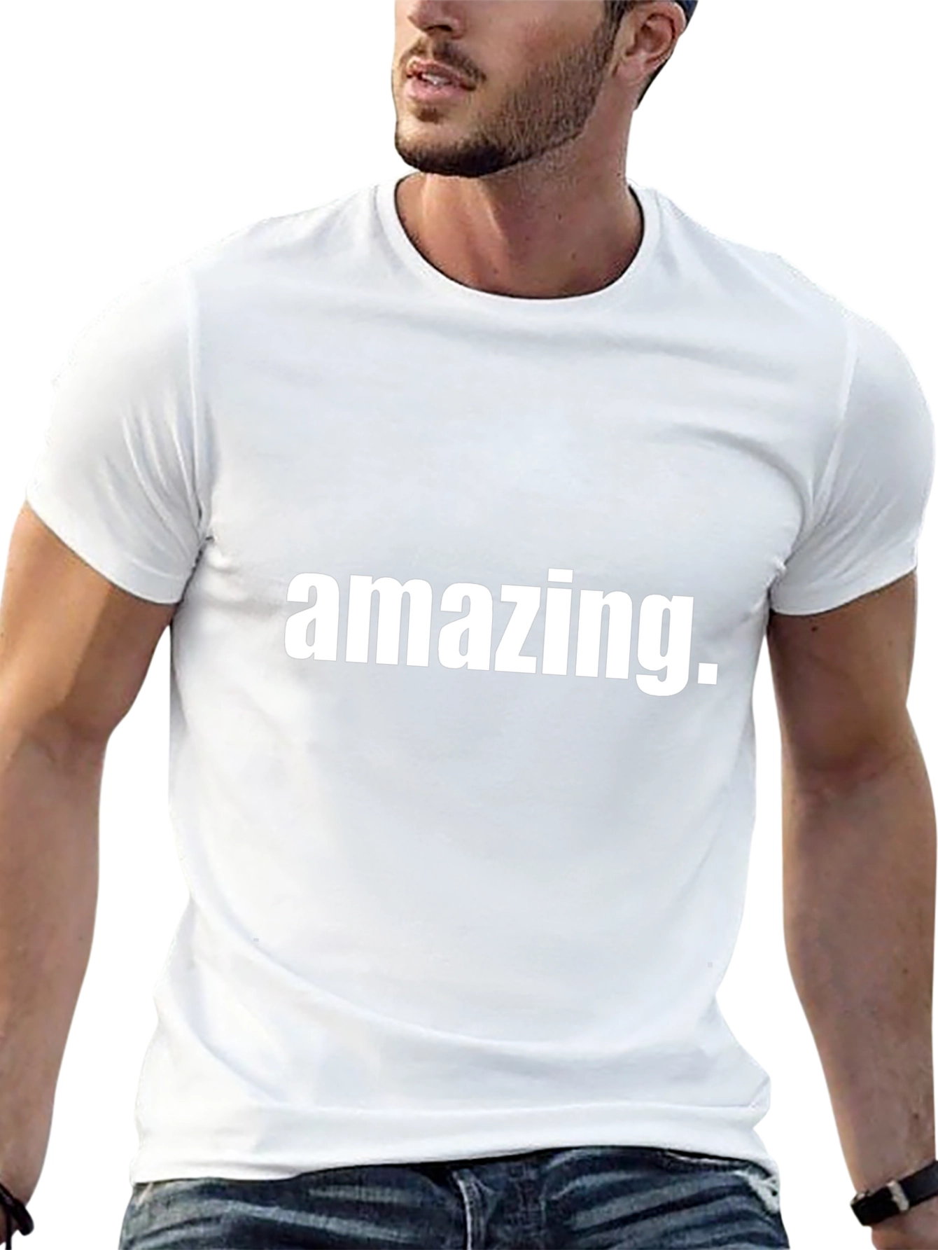 Amazing Graphic Tee - Black Cotton Casual Shirt