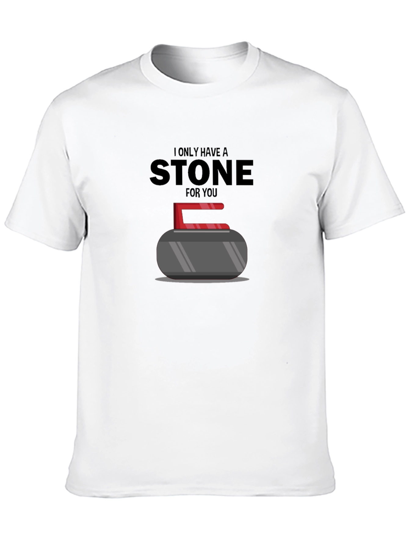 Funny Curling Stone Graphic T-Shirt