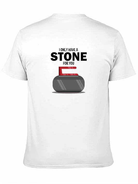 Funny Curling Stone Graphic T-Shirt