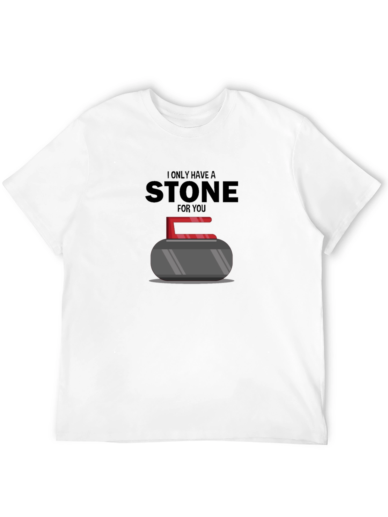 Funny Curling Stone Graphic T-Shirt