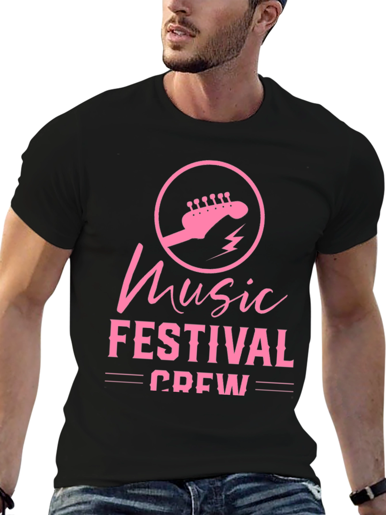 Music Festival Crew Black T-Shirt