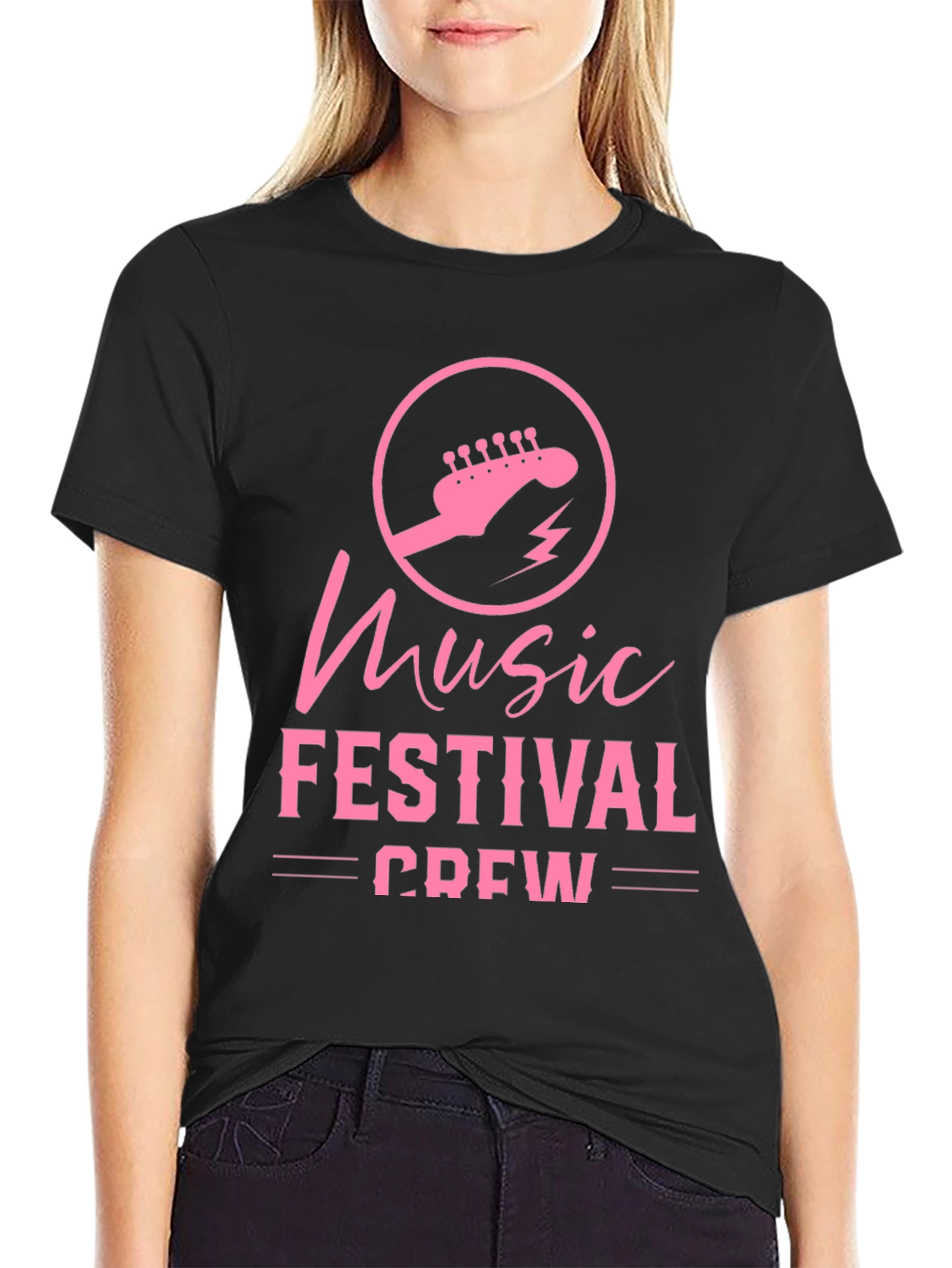 Music Festival Crew Black T-Shirt