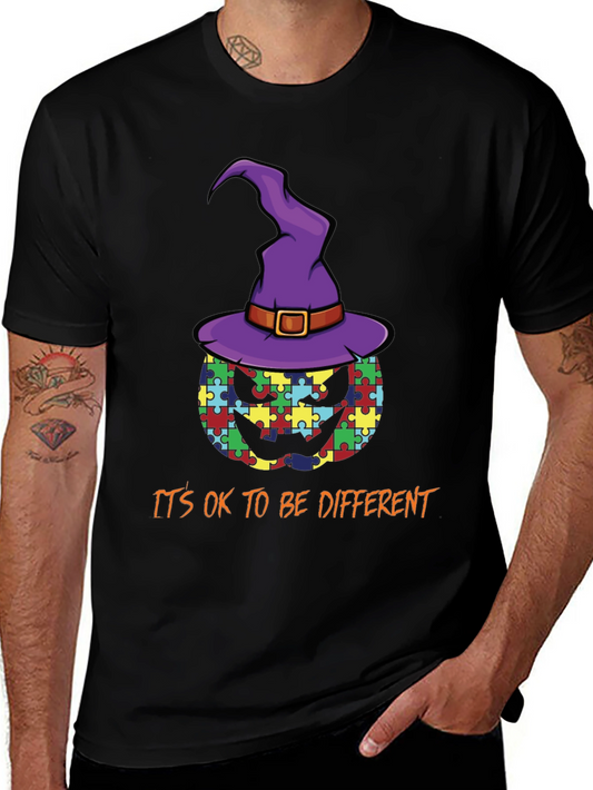 Autism Awareness Pumpkin Witch T-Shirt